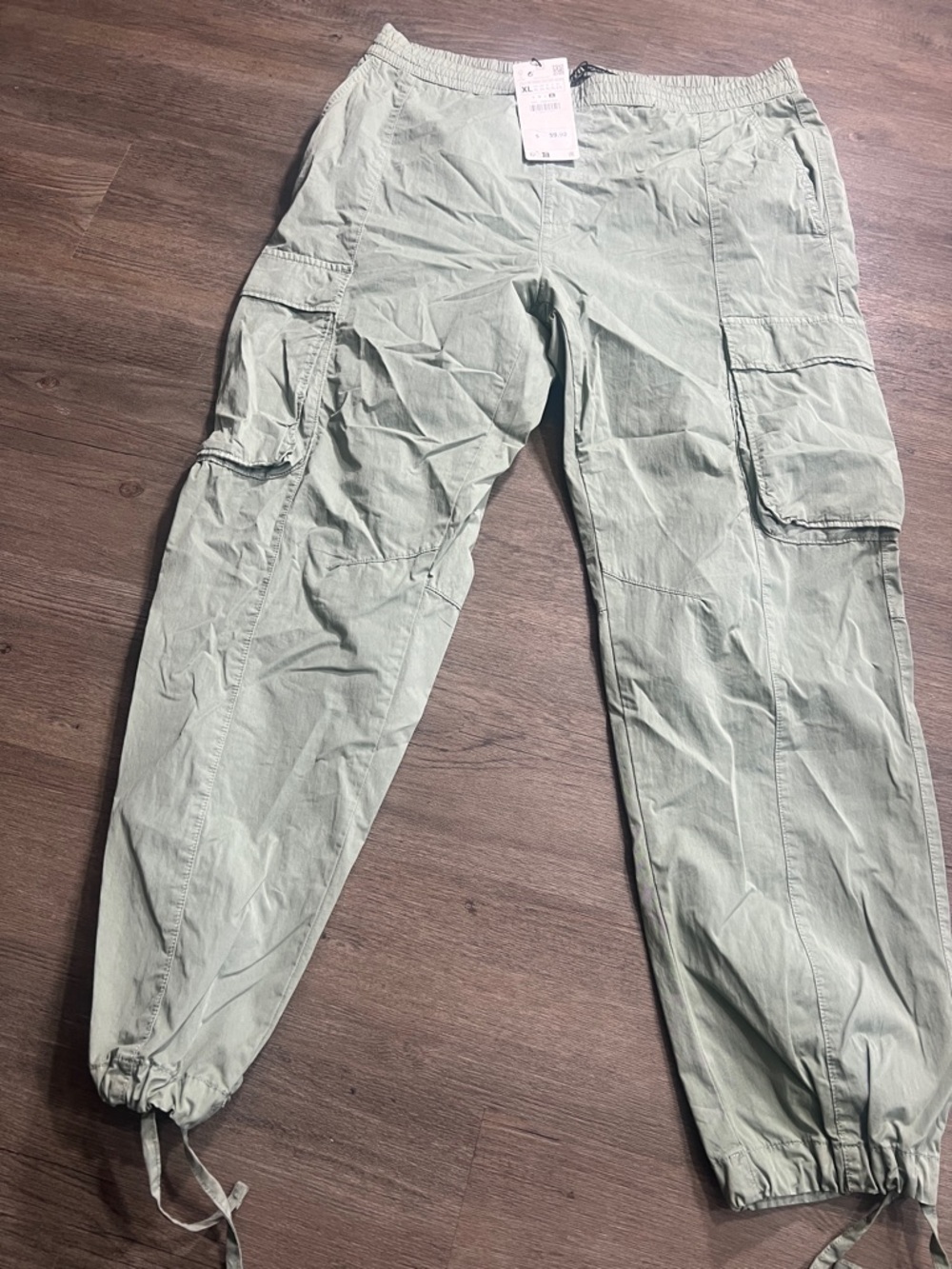 Zara Men's Sage Green Cargo Joggers